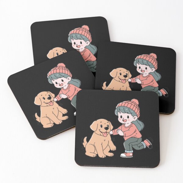 Item preview, Girl and Dog Illustration | Cute Best Friend Aesthetic | Gift for Dog Moms & Pet Lovers designed and sold by SOLIORA  ATELIER.