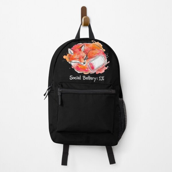 Item preview, Social Battery 1%: The Sleepy Fox Illustration designed and sold by SoulPT.