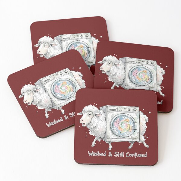 Item preview, Washed & Still Confused: Funny Sheep Laundry Illustration designed and sold by SoulPT.