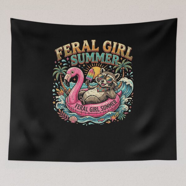 Item preview, Feral Raccoon Wild Spirit Summer Vacation designed and sold by snowry.