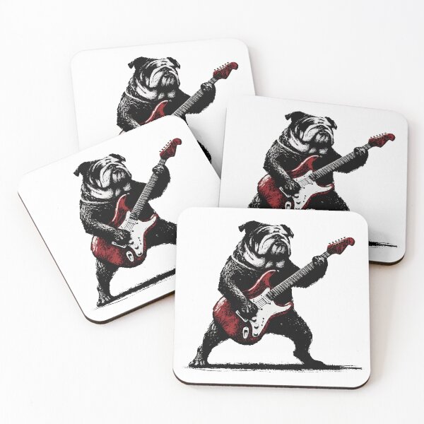 Item preview, Bulldog Rock Star Guitar Player Vintage Tee designed and sold by SoyLamderma.