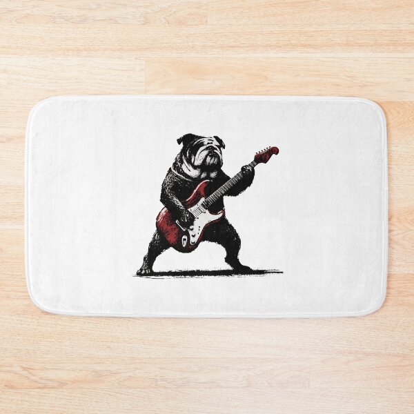 Item preview, Bulldog Rock Star Guitar Player Vintage Tee designed and sold by SoyLamderma.