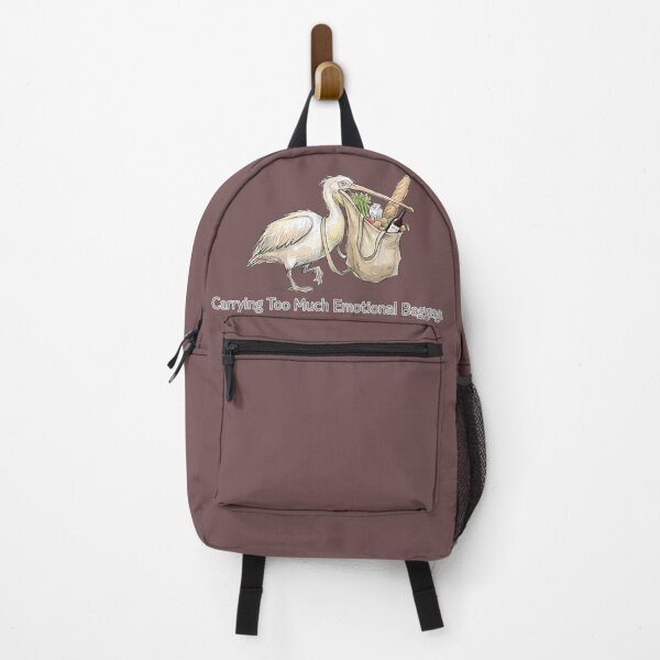 Item preview, Carrying Too Much Emotional Baggage Pelican Illustration designed and sold by SoulPT.