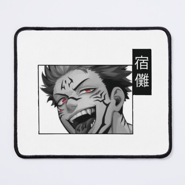 Item preview, King of Curses Hysterical Laugh Inside Border with Cursed Finger Kanji Typography designed and sold by JohnnyFive8.