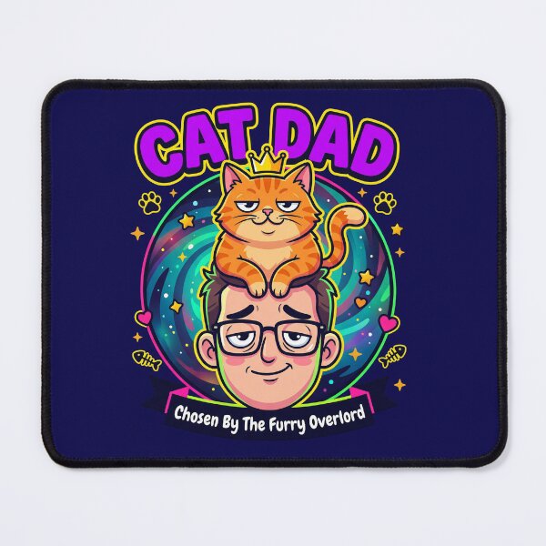 Item preview, Cat Dad Chosen By The Furry Overlord Funny Cat Father Fathers Day Gift Shirt designed and sold by DESIGN BUREAU .