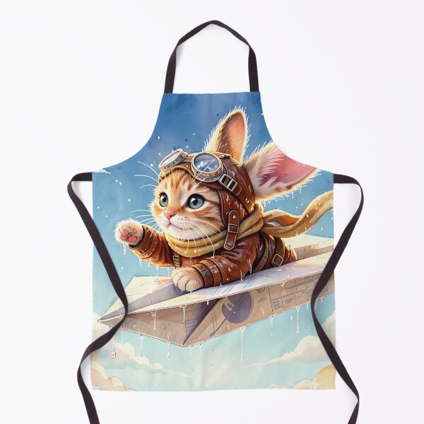 Item preview, Cute Aviator Cat Flying Paper Airplane designed and sold by M-Y-A-R-T-.