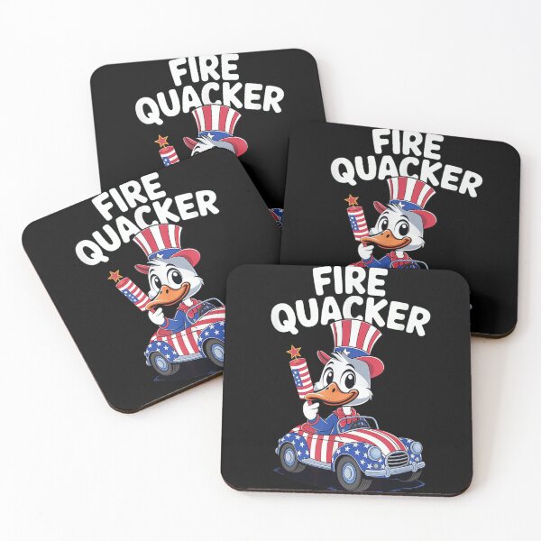 Item preview, Funny Fire Quacker Fourth Of July Patriotic Duck In American Car designed and sold by Phil Ben.