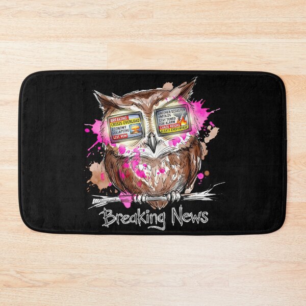 Item preview, Breaking News Owl: Information Overload Satire designed and sold by SoulPT.