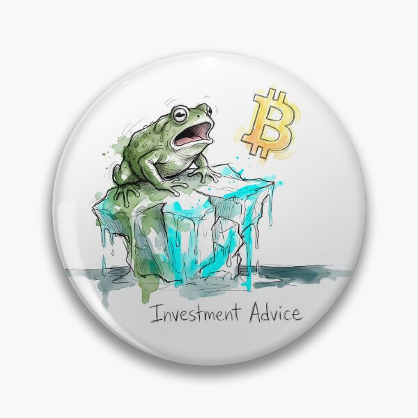 Item preview, Slippery Slope: Bitcoin Investment Advice Frog designed and sold by SoulPT.