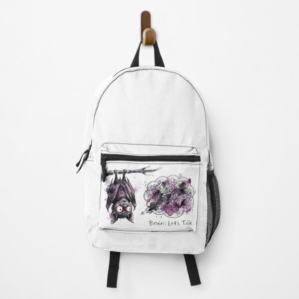 Item preview, Brain: Let's Talk | Overthinking Bat Ink & Watercolor Art designed and sold by SoulPT.