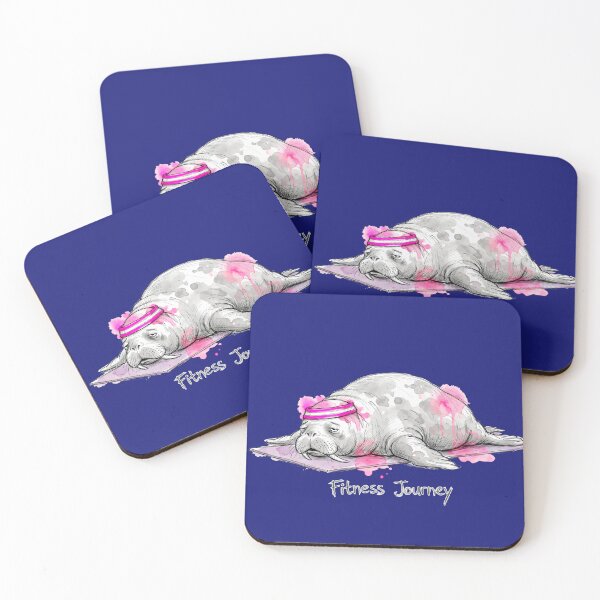 Item preview, Fitness Journey: The Exhausted Walrus Yoga Illustration designed and sold by SoulPT.