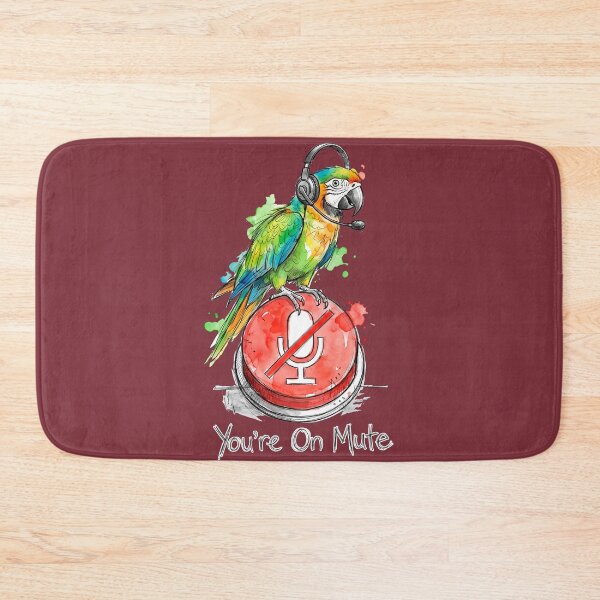 Item preview, You're On Mute: The Paradoxical Parrot Remote Work Illustration designed and sold by SoulPT.