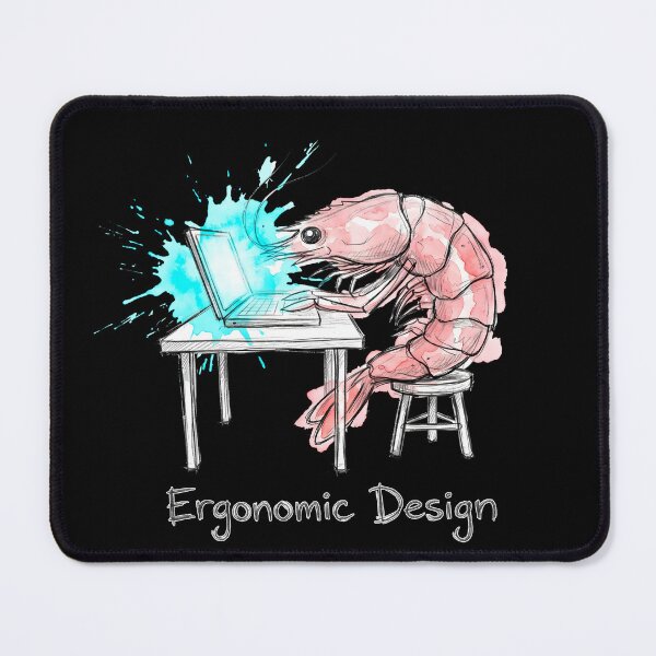 Item preview, Ergonomic Design: The "Shrimp Posture" Office Humor Art designed and sold by SoulPT.