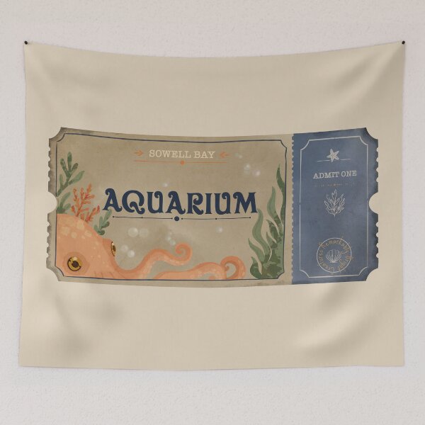 Item preview, Sowell Bay Aquarium Ticket  designed and sold by ellealsopaints.