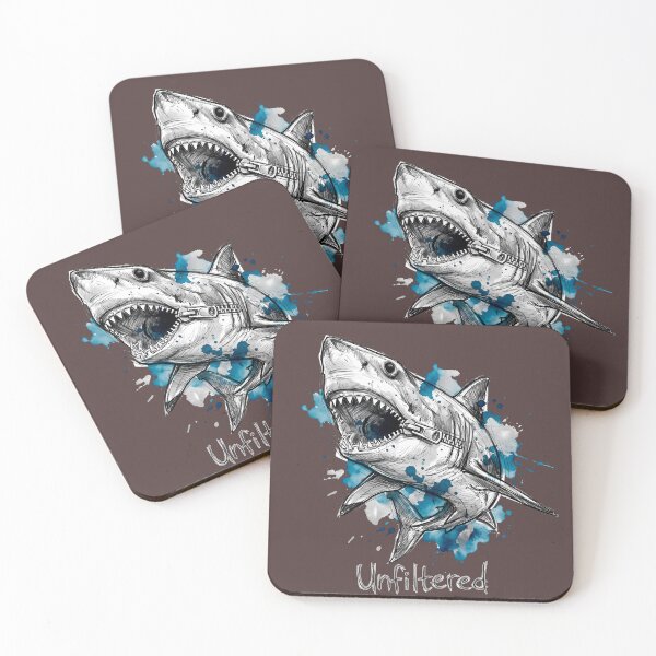 Item preview, Unfiltered: The Surreal Zipper-Jaw Shark Illustration designed and sold by SoulPT.