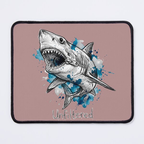 Item preview, Unfiltered: The Surreal Zipper-Jaw Shark Illustration designed and sold by SoulPT.