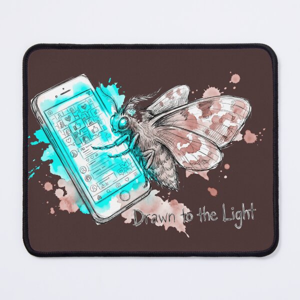 Item preview, Drawn to the Light: The Social Media Moth & Smartphone Satire designed and sold by SoulPT.