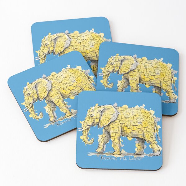 Item preview, Remind Me Later: The Overwhelmed Sticky Note Elephant Illustration designed and sold by SoulPT.