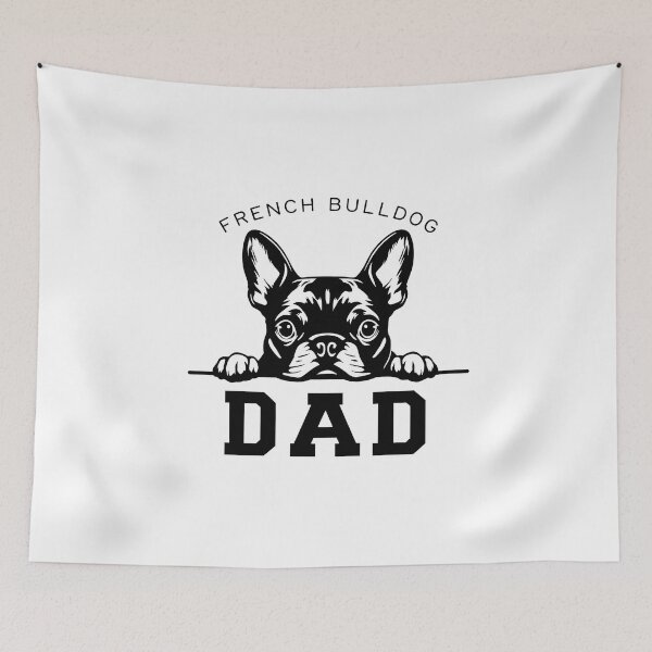 Item preview, French Bulldog Dad Peeking Dog Lover Hoodie designed and sold by SoyLamderma.