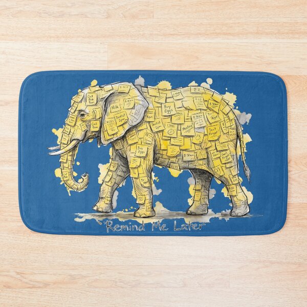 Item preview, Remind Me Later: The Overwhelmed Sticky Note Elephant Illustration designed and sold by SoulPT.