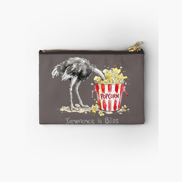 Item preview, Ignorance is Bliss: The Popcorn Ostrich Illustration designed and sold by SoulPT.