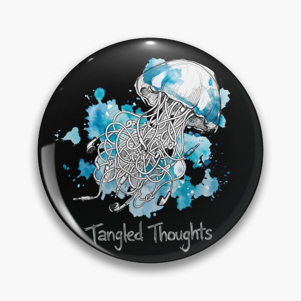 Item preview, Tangled Thoughts: Surreal Jellyfish Earphone Illustration designed and sold by SoulPT.