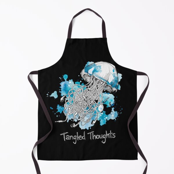 Item preview, Tangled Thoughts: Surreal Jellyfish Earphone Illustration designed and sold by SoulPT.