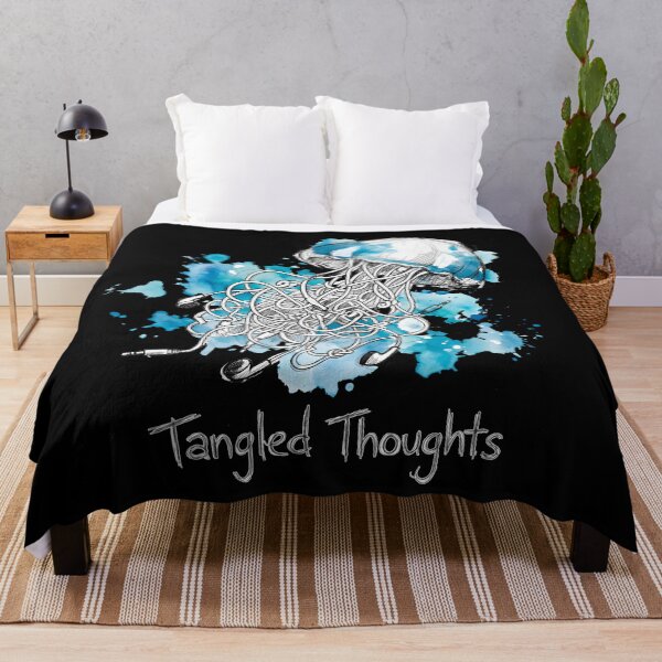 Item preview, Tangled Thoughts: Surreal Jellyfish Earphone Illustration designed and sold by SoulPT.