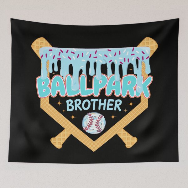 Item preview, Ballpark Brother Baseball Season Sweet Ice Cream Waffle Bat Dripping Design designed and sold by Phil Ben.