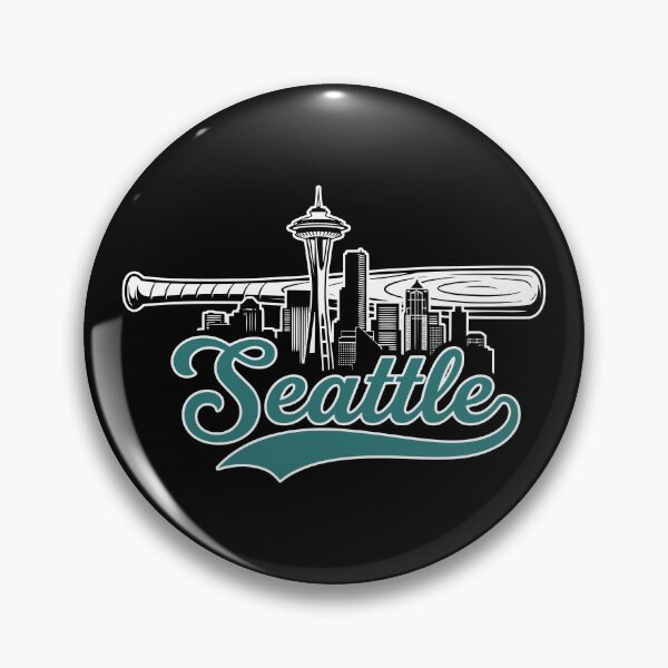 Item preview, Retro Seattle Baseball City Skyline Silhouette Graphic designed and sold by Imaginationbeyond.