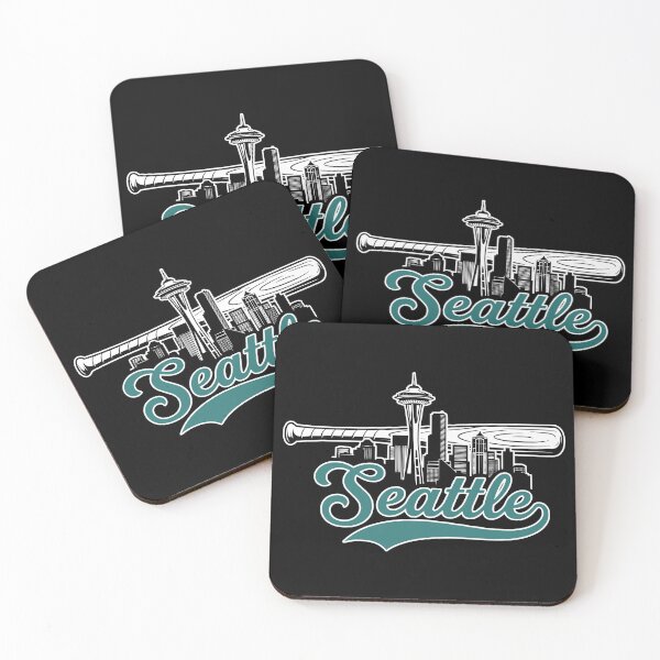 Item preview, Retro Seattle Baseball City Skyline Silhouette Graphic designed and sold by Imaginationbeyond.