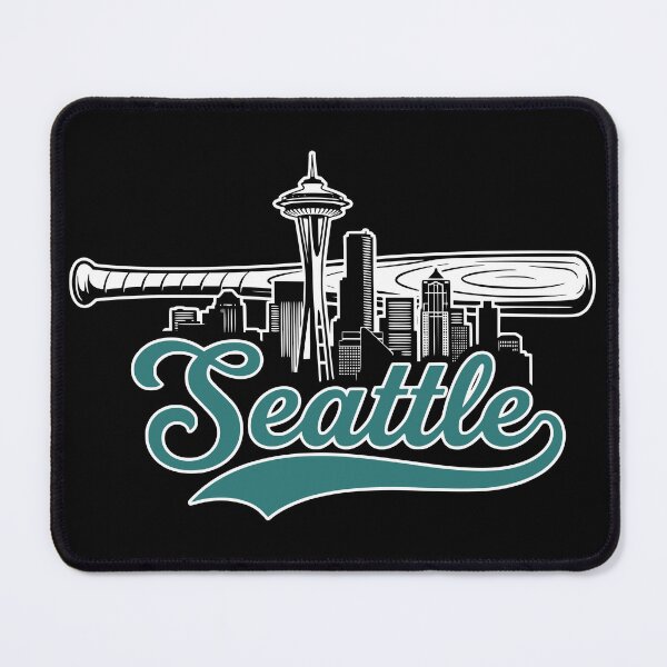 Item preview, Retro Seattle Baseball City Skyline Silhouette Graphic designed and sold by Imaginationbeyond.