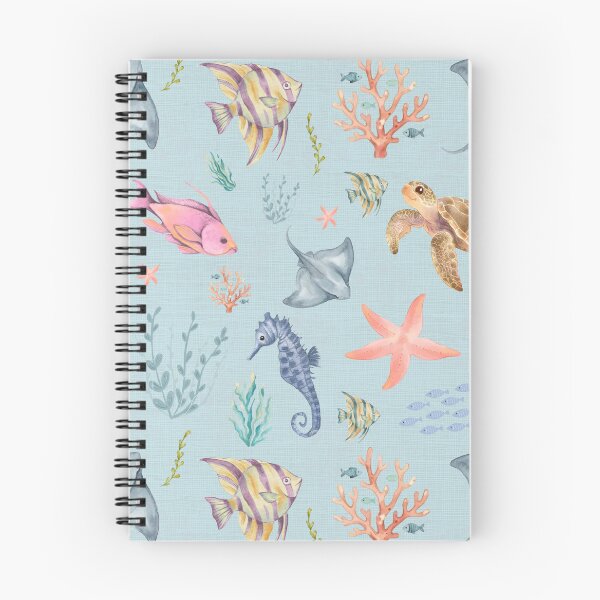 Item preview, Watercolor Ocean Life Textured Pastel Blue designed and sold by KSimpson838.