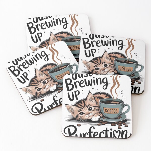 Item preview, Purrfectly Caffeinated — Cat & Coffee Tee designed and sold by Ulikedigital14.