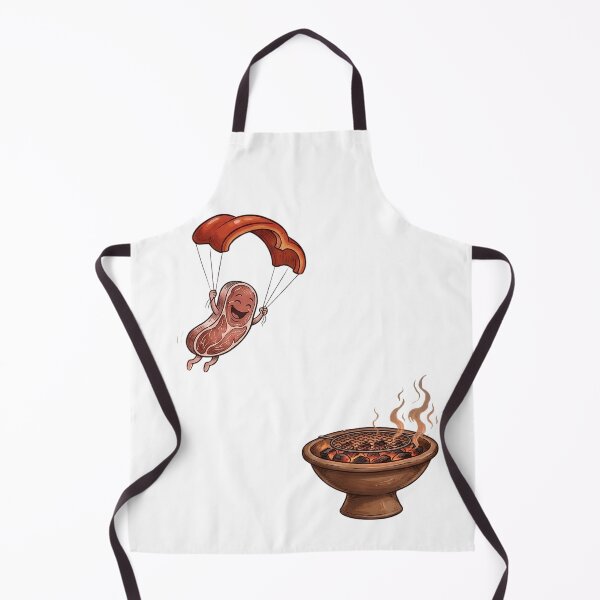 Item preview, Steak With Parachute Jumping Onto Grill Funny BBQ designed and sold by Majnon8bp.