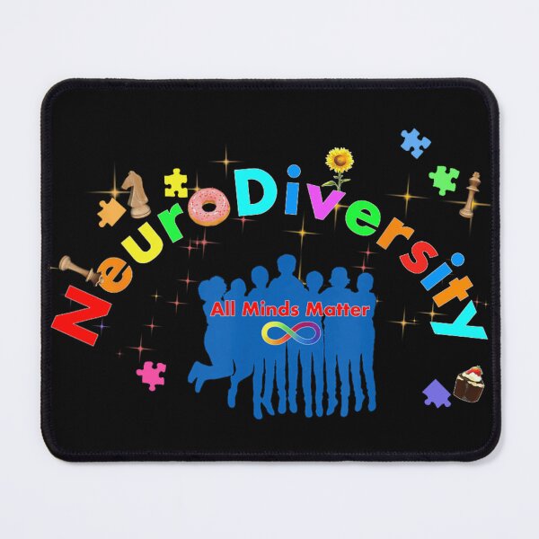 Item preview, Neurodiversity All Minds Matter Colorful Puzzle Infinity Ribbon Team Inclusion Graphic designed and sold by KrystinaGiGi.
