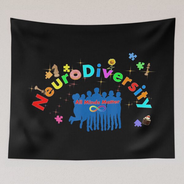 Item preview, Neurodiversity All Minds Matter Colorful Puzzle Infinity Ribbon Team Inclusion Graphic designed and sold by KrystinaGiGi.