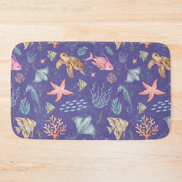 Item preview, Watercolor Ocean Life Textured Medium Purple designed and sold by KSimpson838.