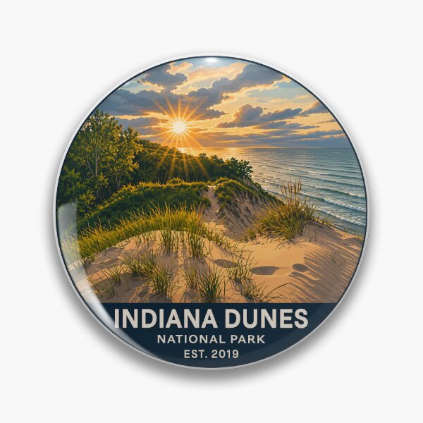 Item preview, Indiana Dunes National Park Retro Lakeshore designed and sold by Gideon Emmerich.