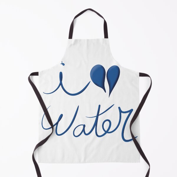 Item preview, I Heart Water – Handwritten Blue Water Lover Design designed and sold by Winooski Designs.