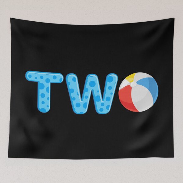 Item preview, Two Beach Ball Second Birthday Pool Party Summer Theme Toddler Design designed and sold by KrystinaGiGi.