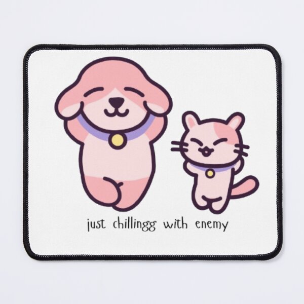 Item preview, Funny Dog and Cat Shirt | Just Chilling With Enemy Meme | Pet Lover Gift designed and sold by SOLIORA  ATELIER.