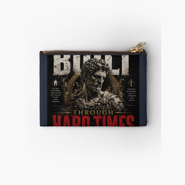 Item preview, Built Through Hard Times Modern Stoic Design designed and sold by LowBatteryStudio ⭐.