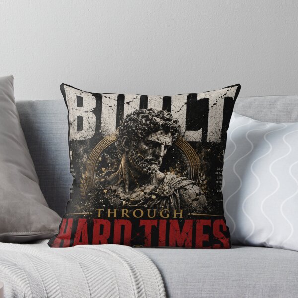Item preview, Built Through Hard Times Modern Stoic Design designed and sold by LowBatteryStudio ⭐.