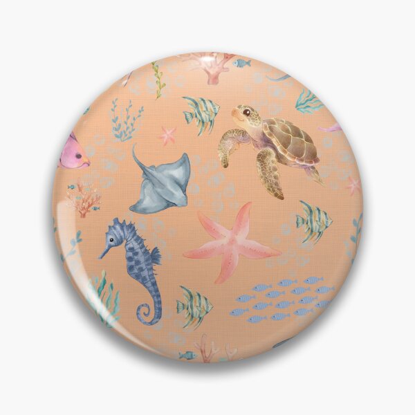 Item preview, Watercolor Ocean Life Textured Light Orange designed and sold by KSimpson838.