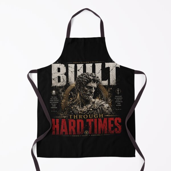 Item preview, Built Through Hard Times Modern Stoic Design designed and sold by LowBatteryStudio ⭐.