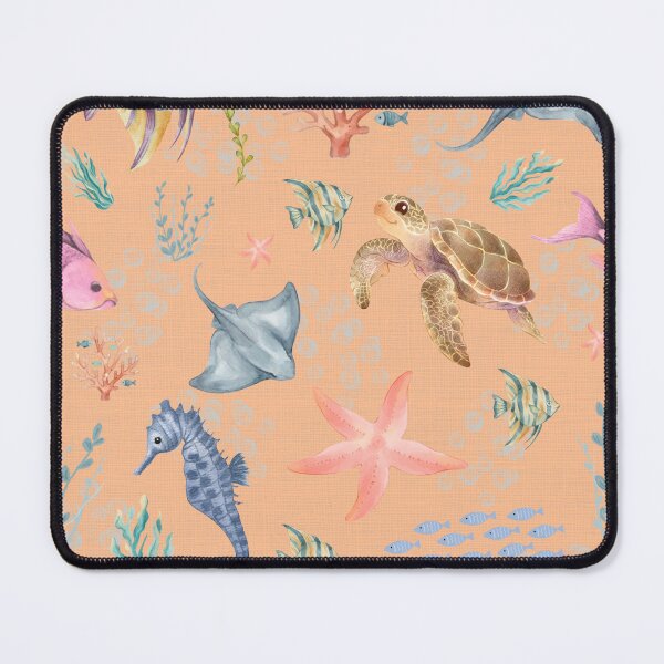 Item preview, Watercolor Ocean Life Textured Light Orange designed and sold by KSimpson838.