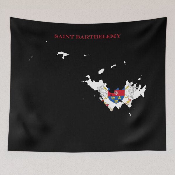 Item preview, Saint Barthelemy Map Flag Silhouette St Barts Caribbean Travel Pride Gift designed and sold by NTGUILTY.