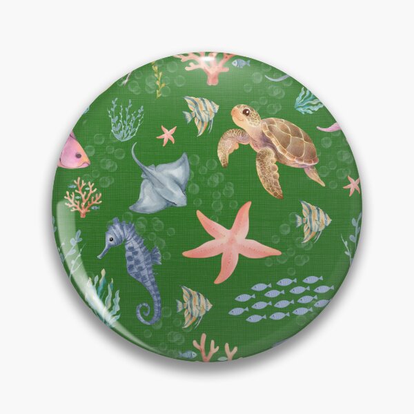 Item preview, Watercolor Ocean Life Textured Green designed and sold by KSimpson838.