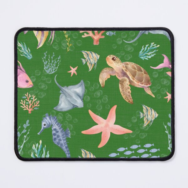 Item preview, Watercolor Ocean Life Textured Green designed and sold by KSimpson838.